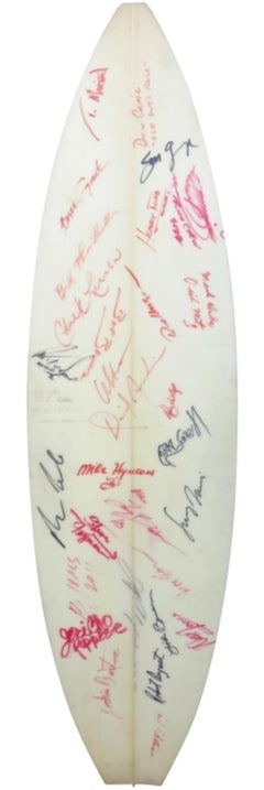 Final Clark Foam Surfboard Blank Signed by Surfing Legends