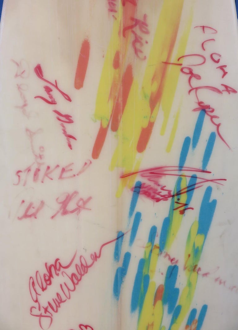 Final Clark Foam Surfboard Blank Signed by Surfing Legends For Sale at