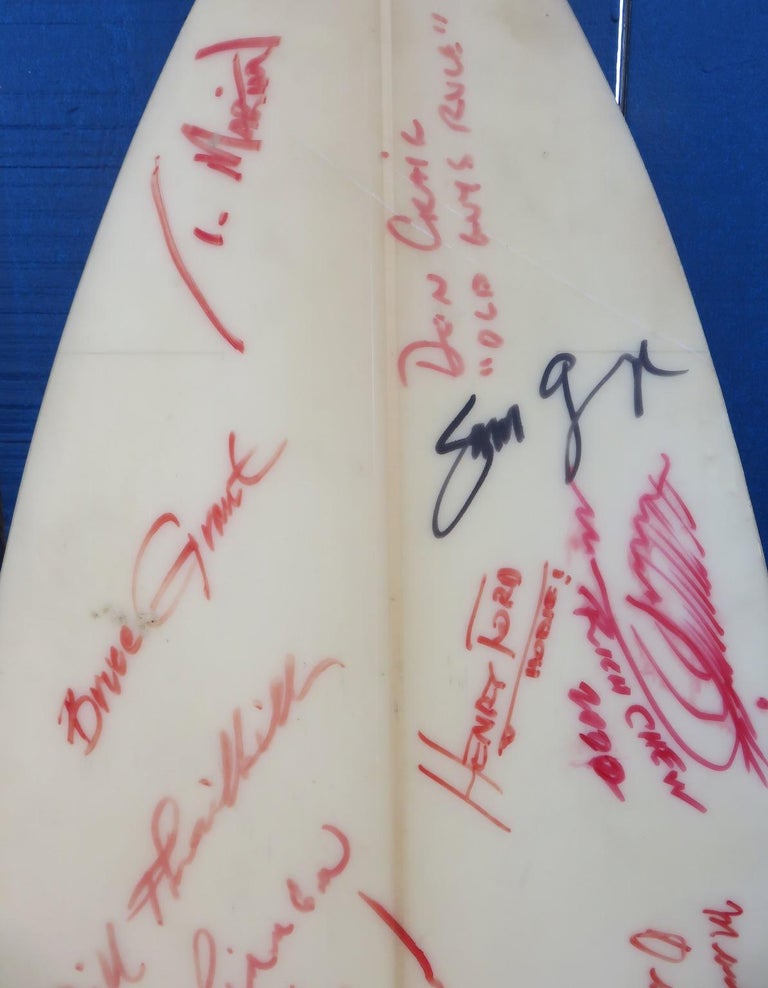 Final Clark Foam Surfboard Blank Signed by Surfing Legends For Sale at