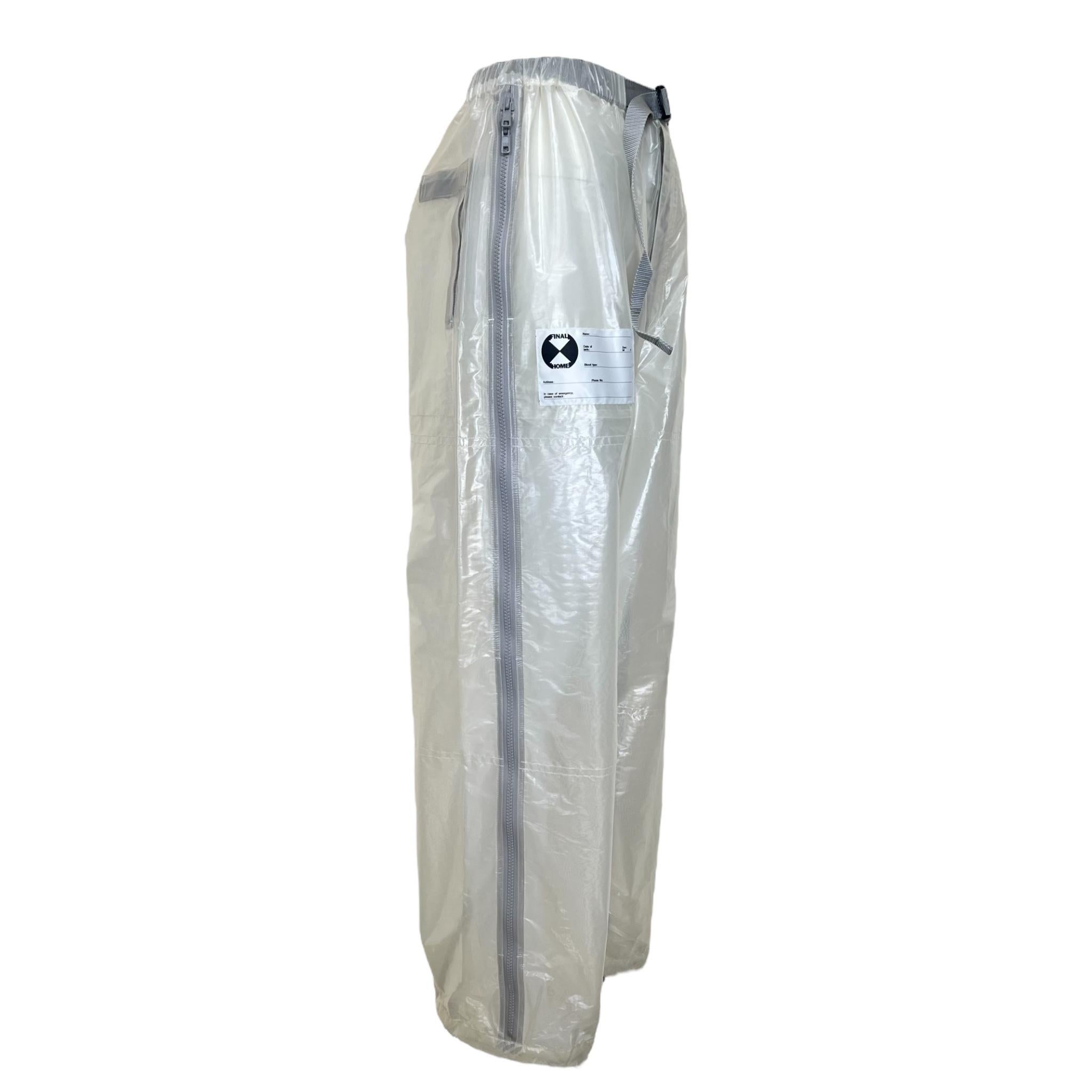 FINAL HOME 1994 Sheer Nylon Hooded Survival Jacket and Pants en vente 5