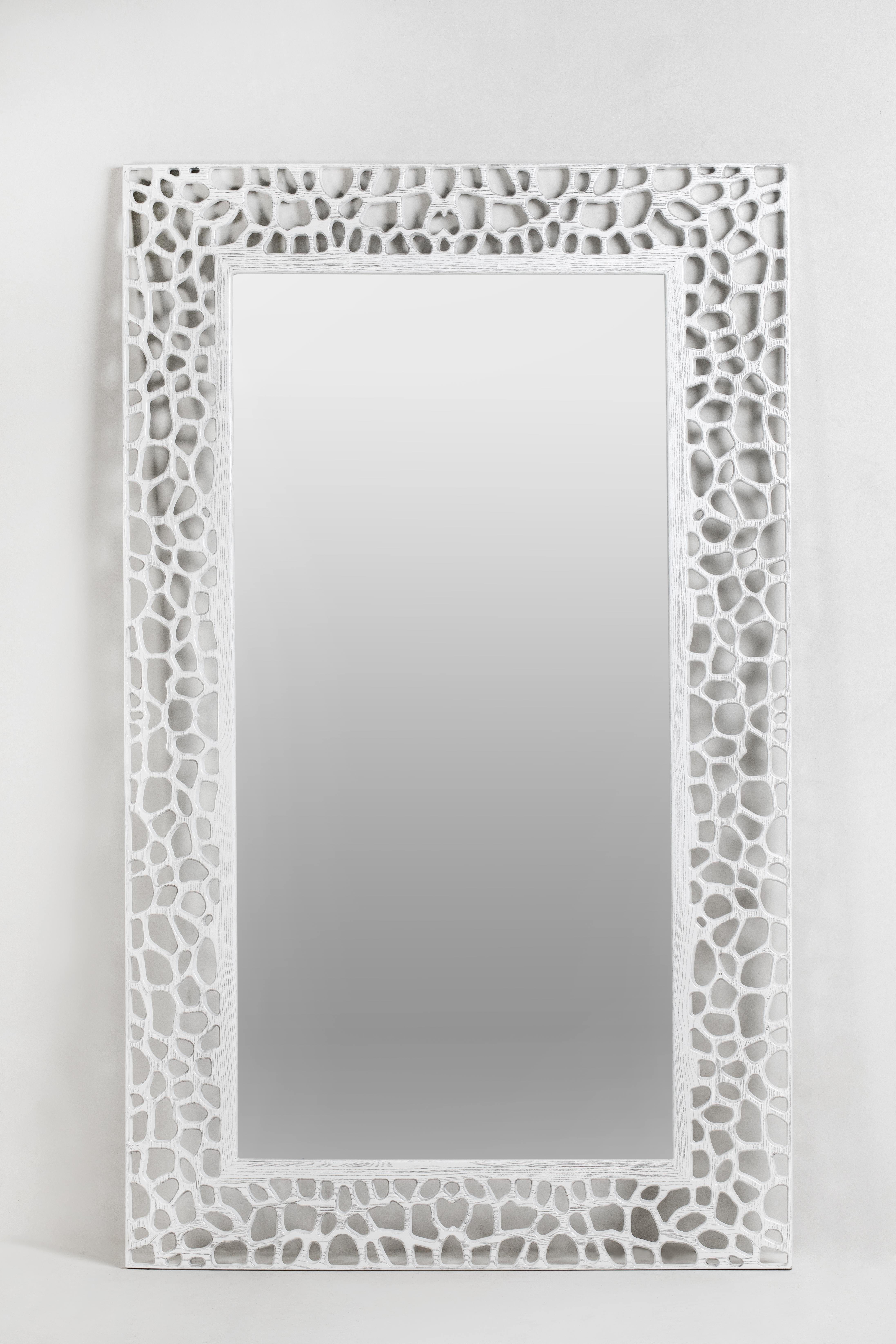 (Final Payment Listing) Angola White Ash Solid Wood Mirror 3
