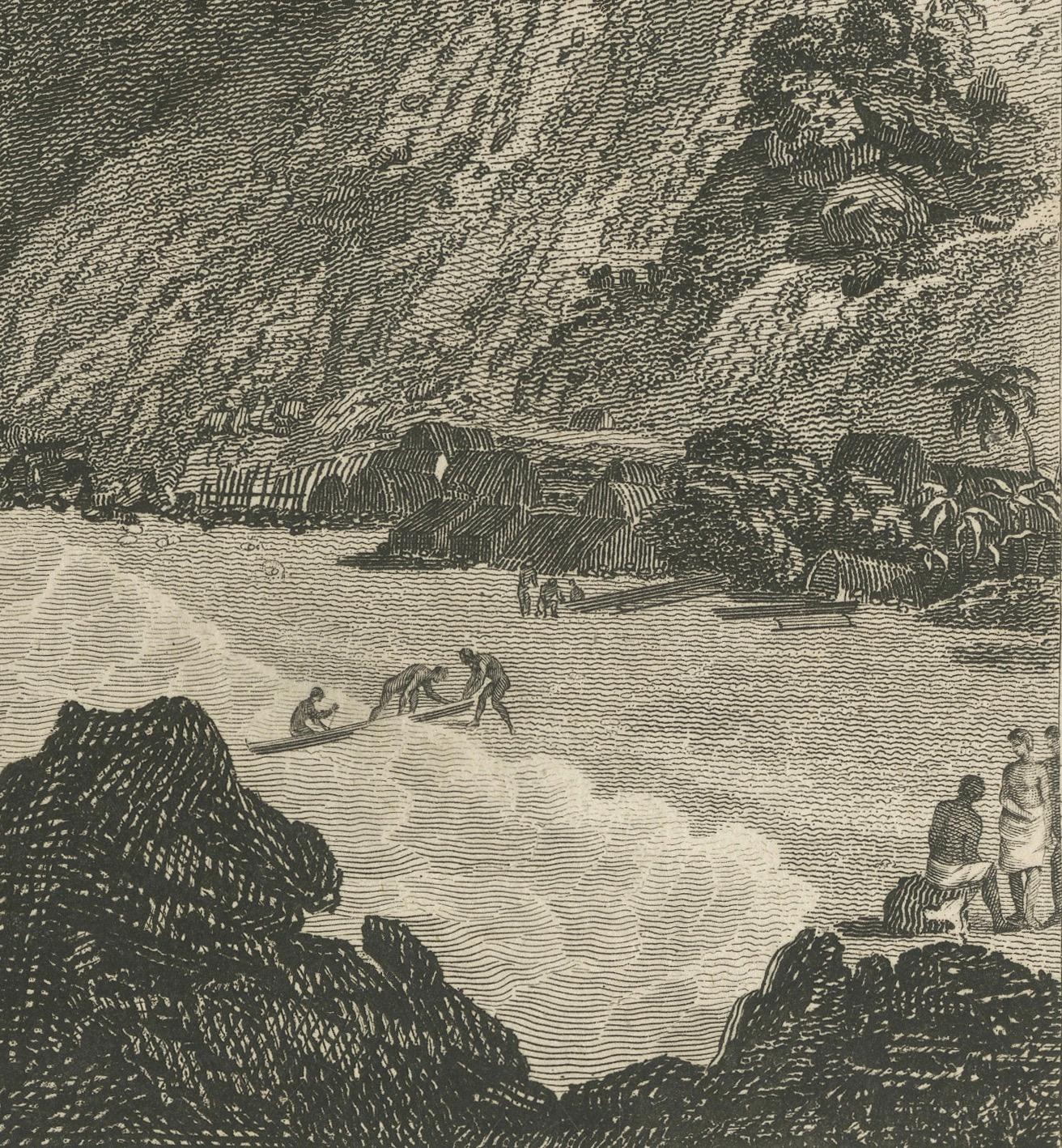 Engraved Final Voyage: The Death of Captain Cook at Kealakekua Bay, Hawaii, 1779 For Sale
