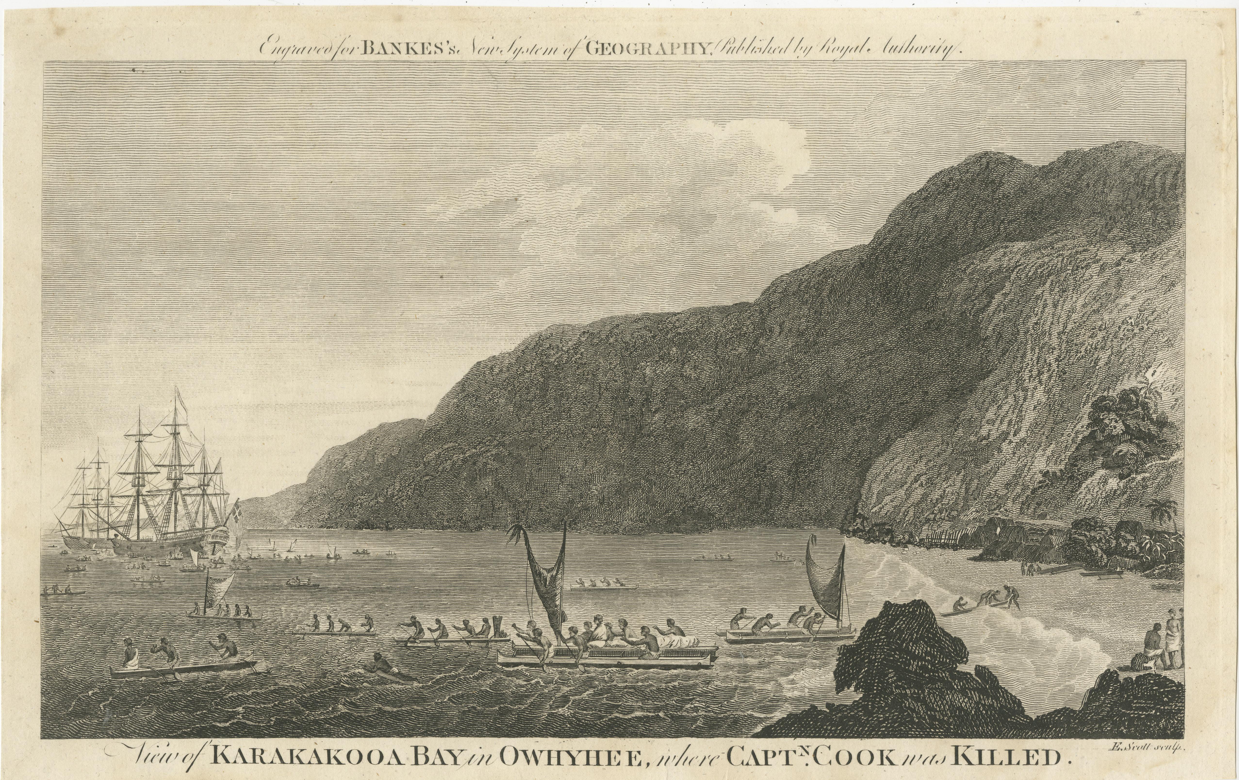 Final Voyage: The Death of Captain Cook at Kealakekua Bay, Hawaii, 1779 In Good Condition For Sale In Langweer, NL
