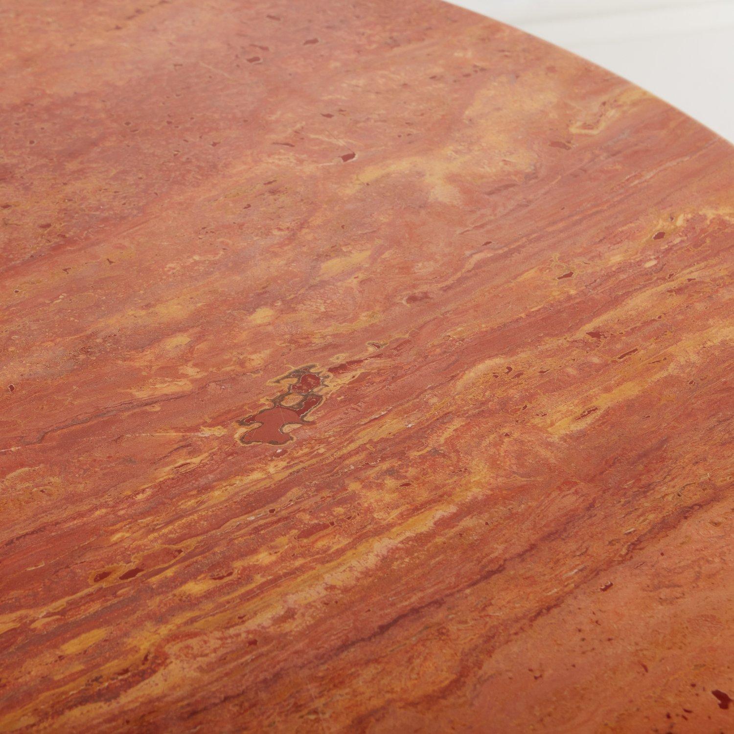  ‘Finale 1790’ Dining Table in Red Travertine by Peter Draenert, Germany 1970s 5