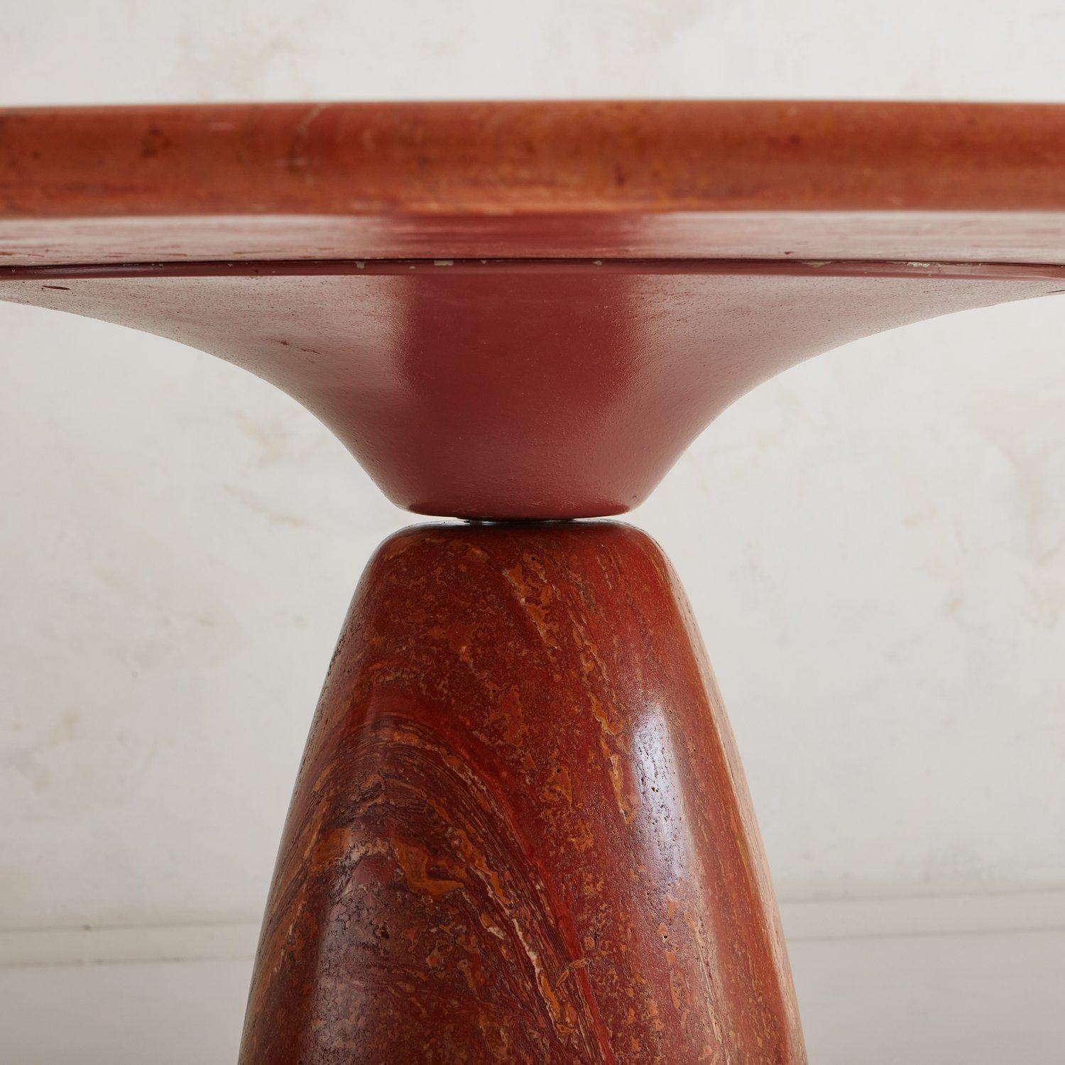  ‘Finale 1790’ Dining Table in Red Travertine by Peter Draenert, Germany 1970s 7