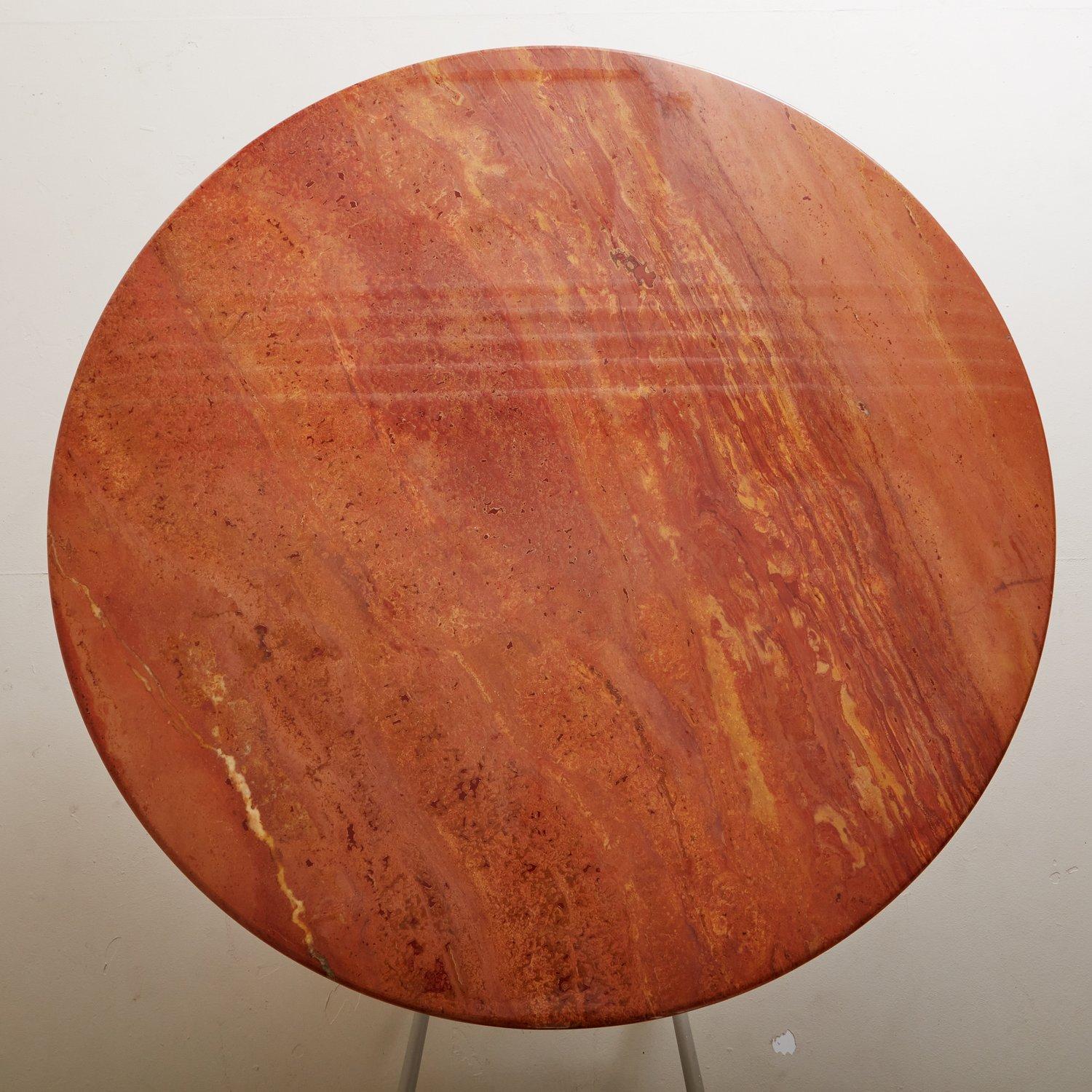  ‘Finale 1790’ Dining Table in Red Travertine by Peter Draenert, Germany 1970s 8