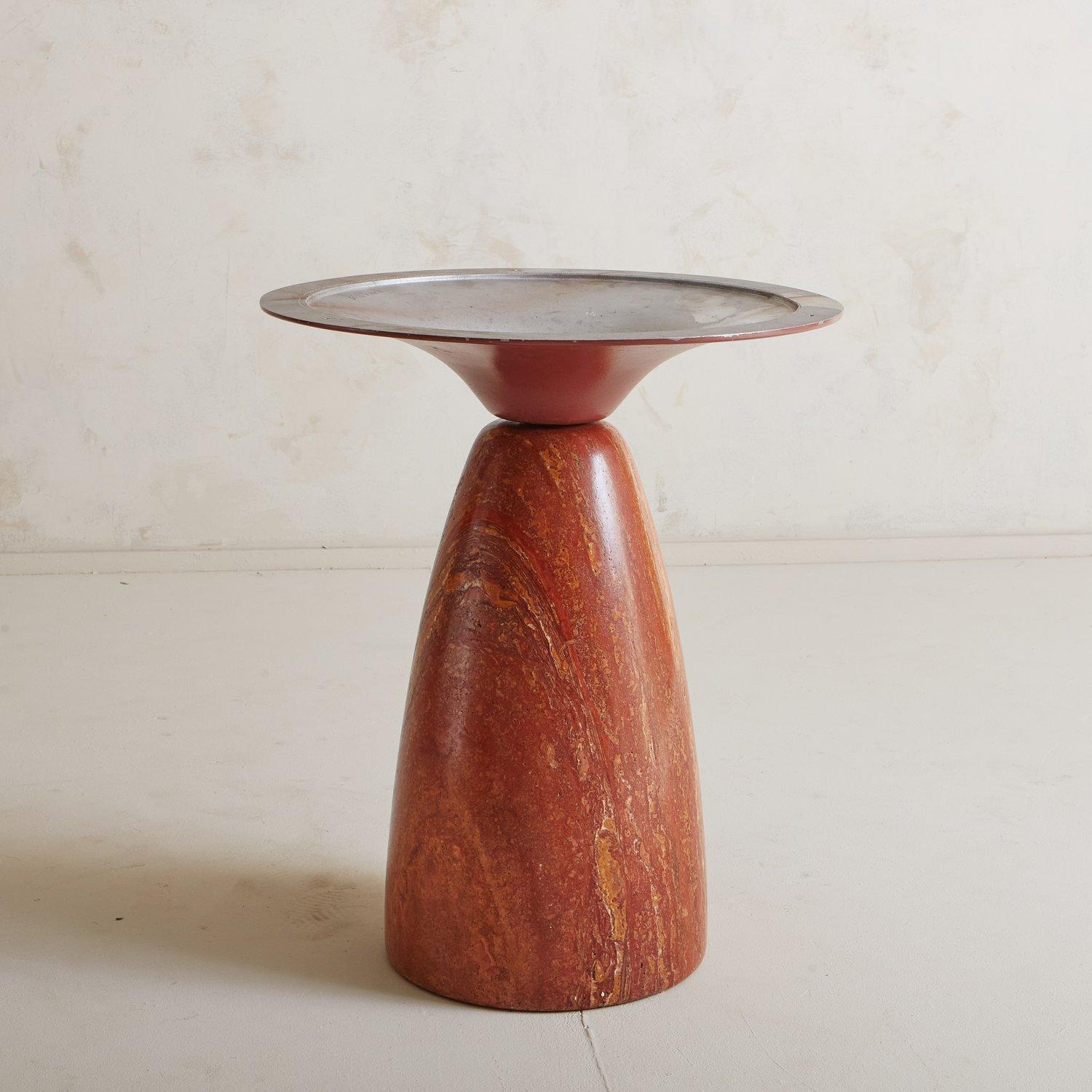  ‘Finale 1790’ Dining Table in Red Travertine by Peter Draenert, Germany 1970s 9