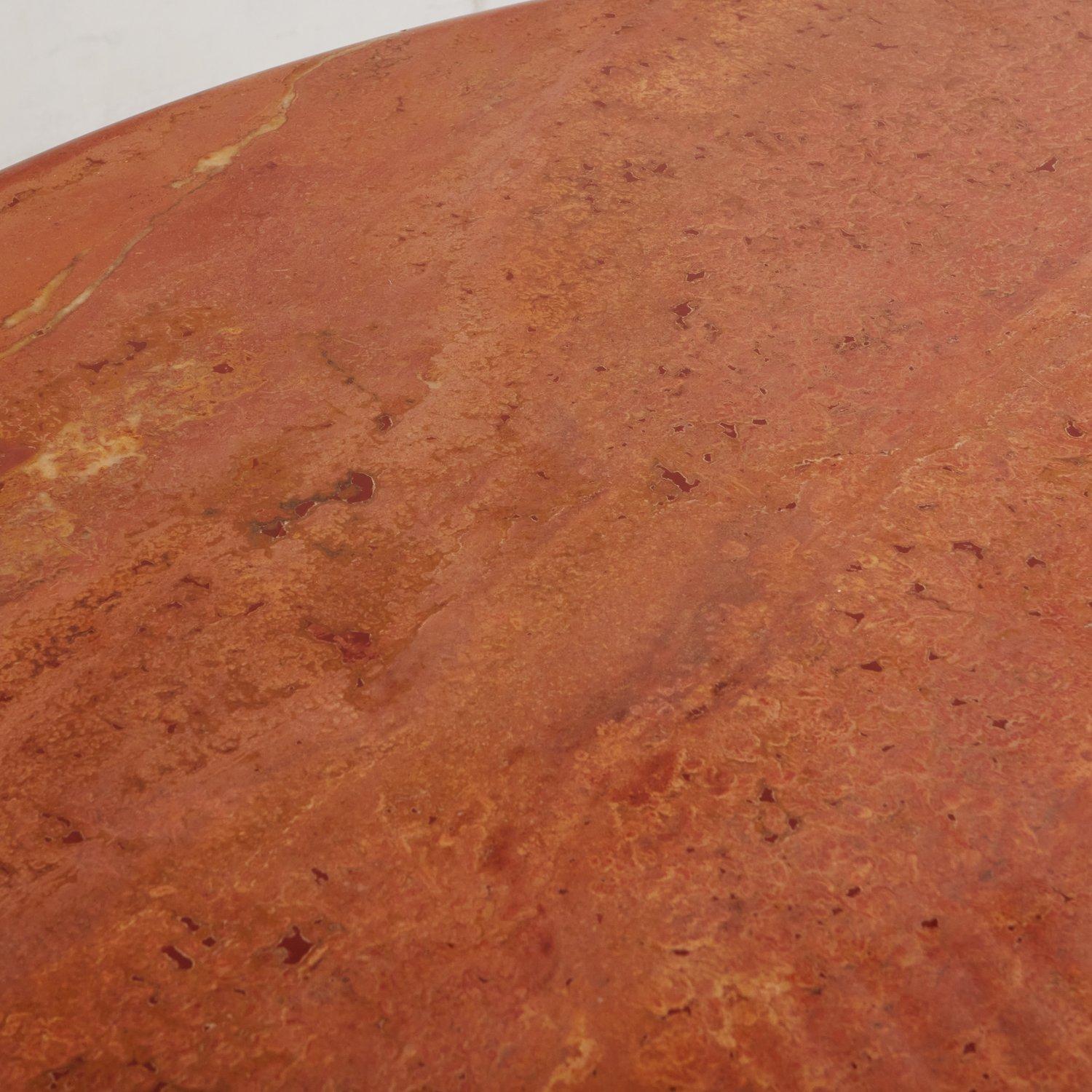  ‘Finale 1790’ Dining Table in Red Travertine by Peter Draenert, Germany 1970s 1