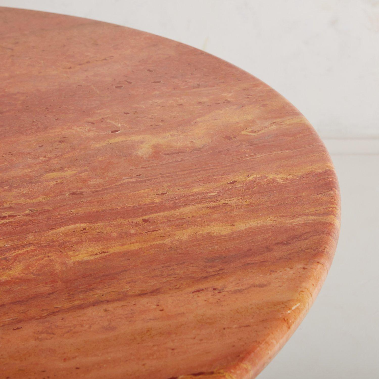  ‘Finale 1790’ Dining Table in Red Travertine by Peter Draenert, Germany 1970s 3