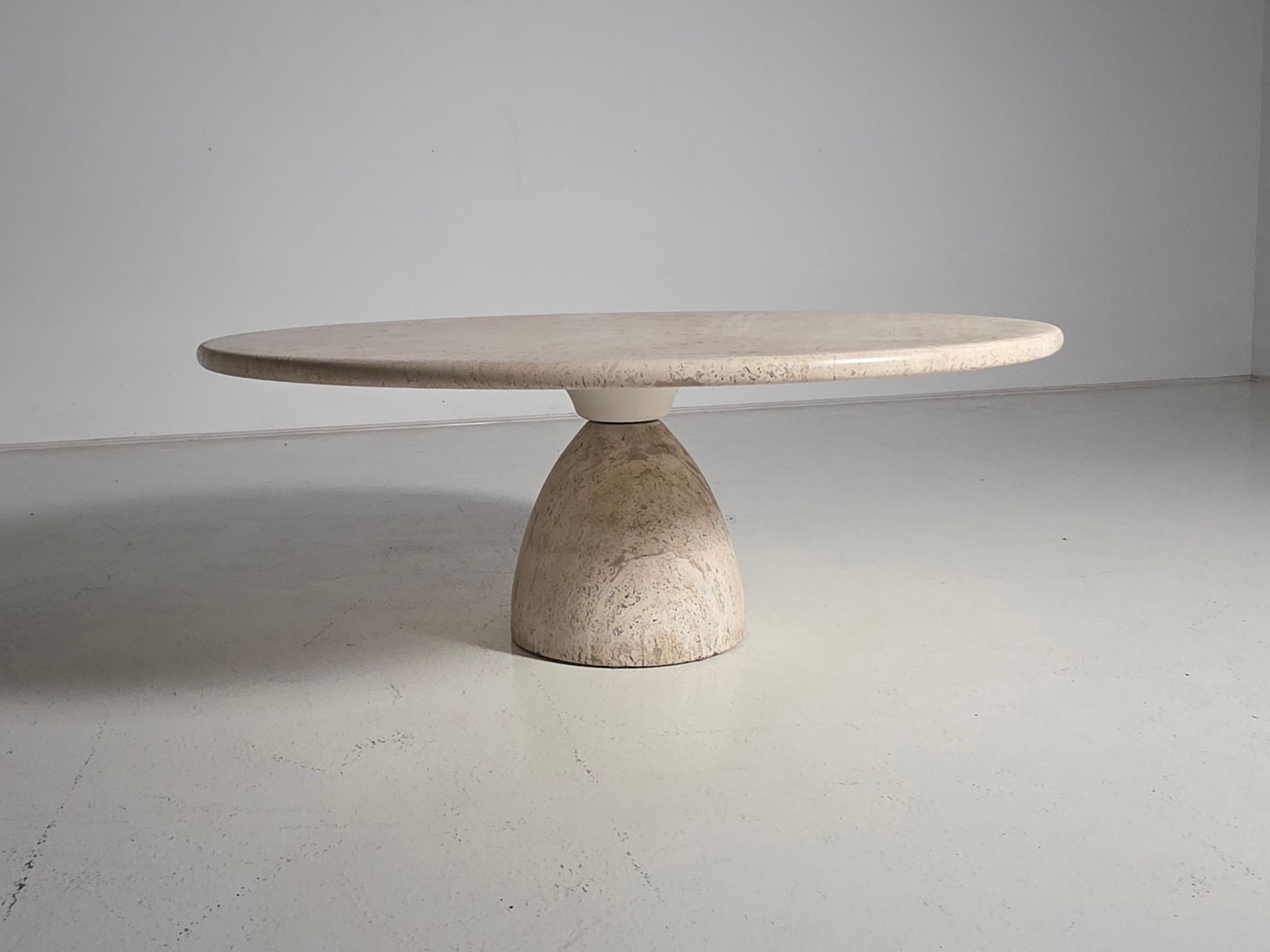 Mid-Century Modern Finale 1790 Travertine Coffee Table by Peter Draenert, 1970s en vente