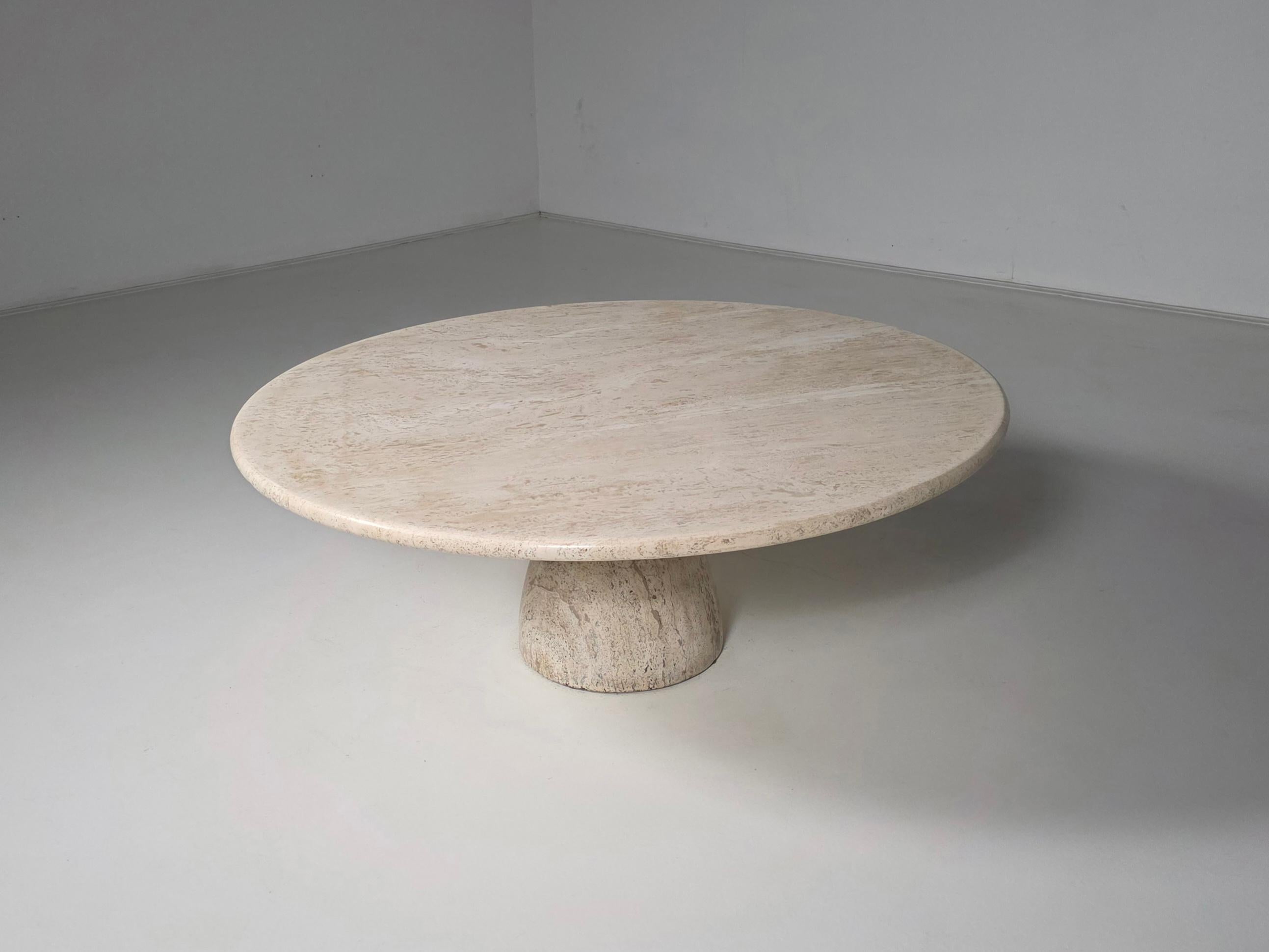 Finale 1790 Travertine Coffee Table by Peter Draenert, 1970s Bon état - En vente à amstelveen, NL