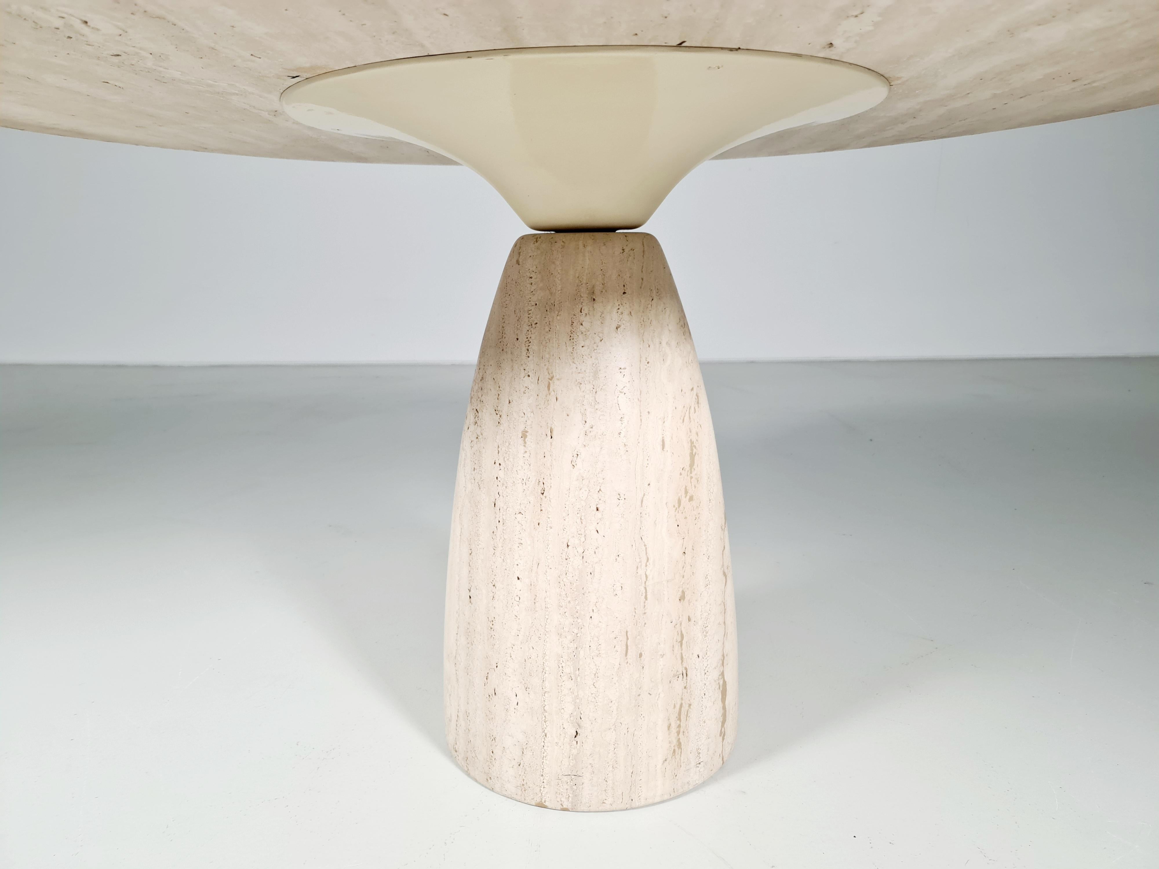 Finale 1790 Travertine Dining Table by Peter Draenert, 1970s In Good Condition In amstelveen, NL