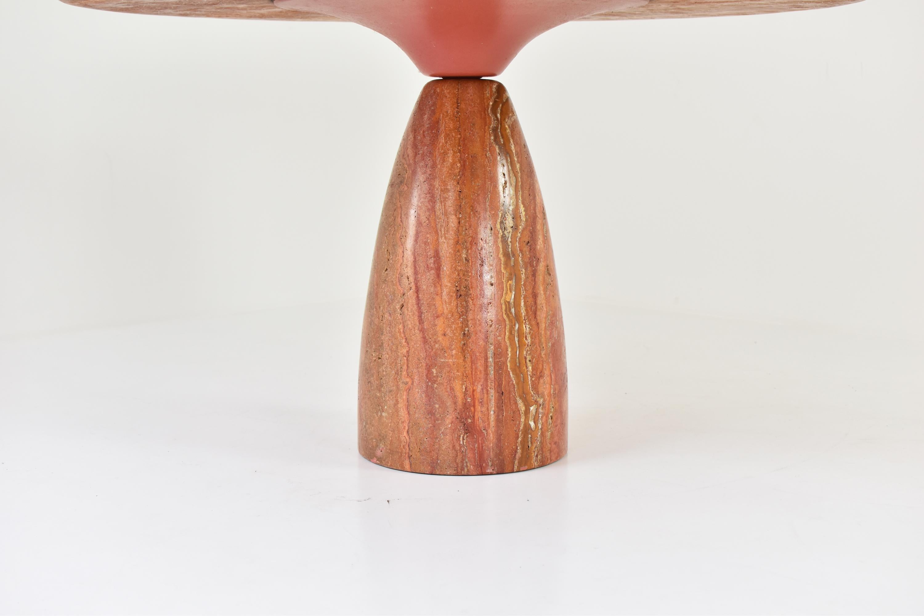 Mid-Century Modern ‘Finale’ Dining Table in Persian Travertine by Peter Draenert, Germany 1970s