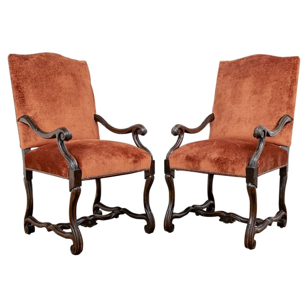 Find Pair Jacobean Style Armchairs For Sale at 1stDibs