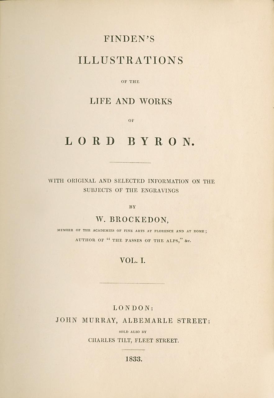 Gilt Finden's Illustrations for the Life and Works of Lord Byron For Sale