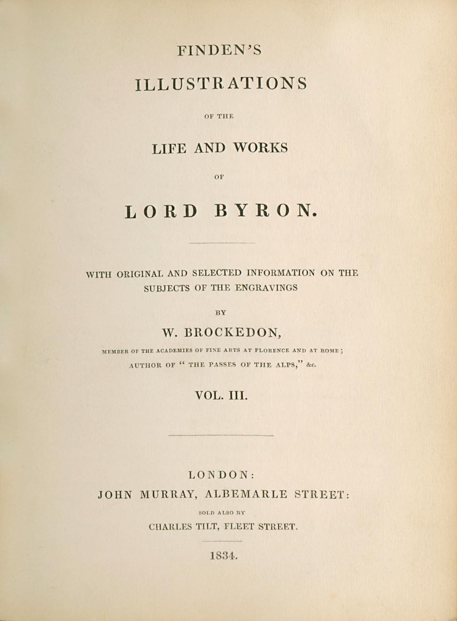 Finden's Illustrations for the Life and Works of Lord Byron For Sale 1