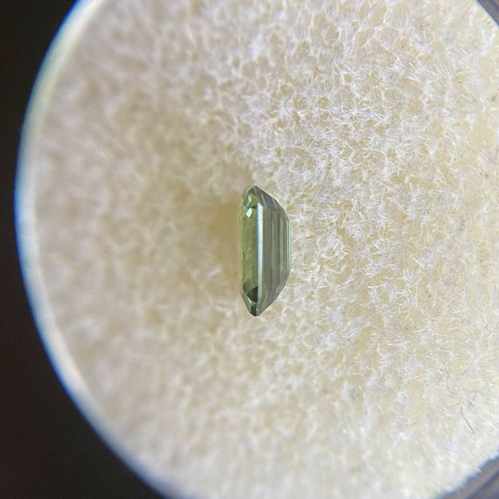 Fine 0.57ct Green Untreated Australian Sapphire Emerald Cut Loose Gem 4