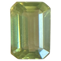 Fine 0.73ct Green Untreated Australian Sapphire Emerald Cut Gem
