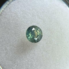 Fine 0.80ct Parti Colour Sapphire Australian Untreated Green Yellow Round 5mm