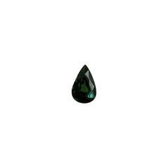 Fine 1.00ct Deep Blue Green Untreated Sapphire Pear Teardrop Cut IGI Certified