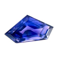 Fine 1.01ct GIA Certified Myanmar Sapphire Purple Violet Fancy Shield Cut Gem