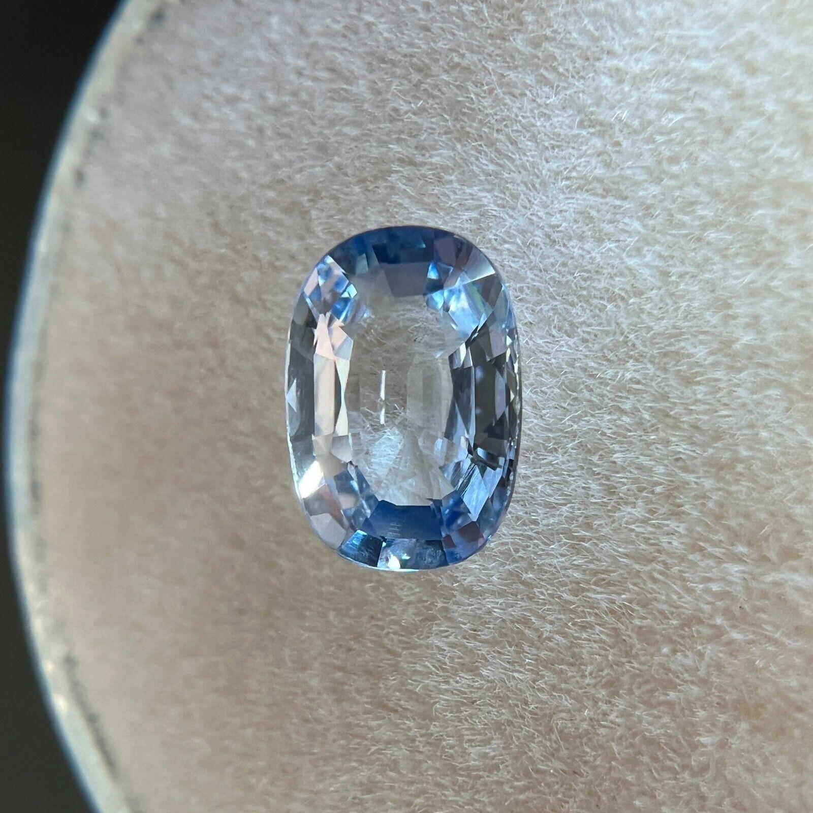9 Ct Natural Flawless Ceylon Sapphire - Cushion Cut Blue Loose Gemstone, Certified