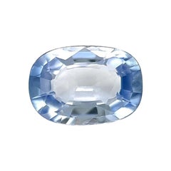 1,01 Karat Hellblauer Ceylon-Saphir im Kissenschliff, loser, seltener Edelstein VS