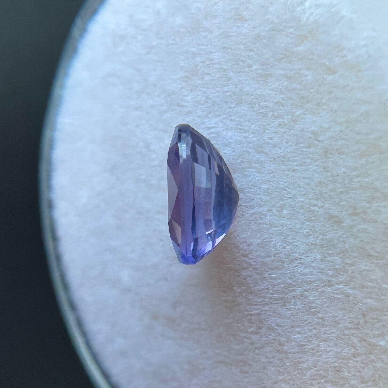 Fine 1.02ct Sapphire GIA Certified Purple Lilac Untreated Oval Cut Gem 6.6X4.7mm For Sale 2