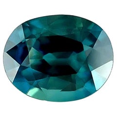 Fine 1.04ct Greenish Blue Sapphire Oval Cut Loose Gem