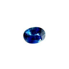 Fine 1.05ct Vivid Blue Oval Cut Sapphire Rare Thai Gemstone VVS
