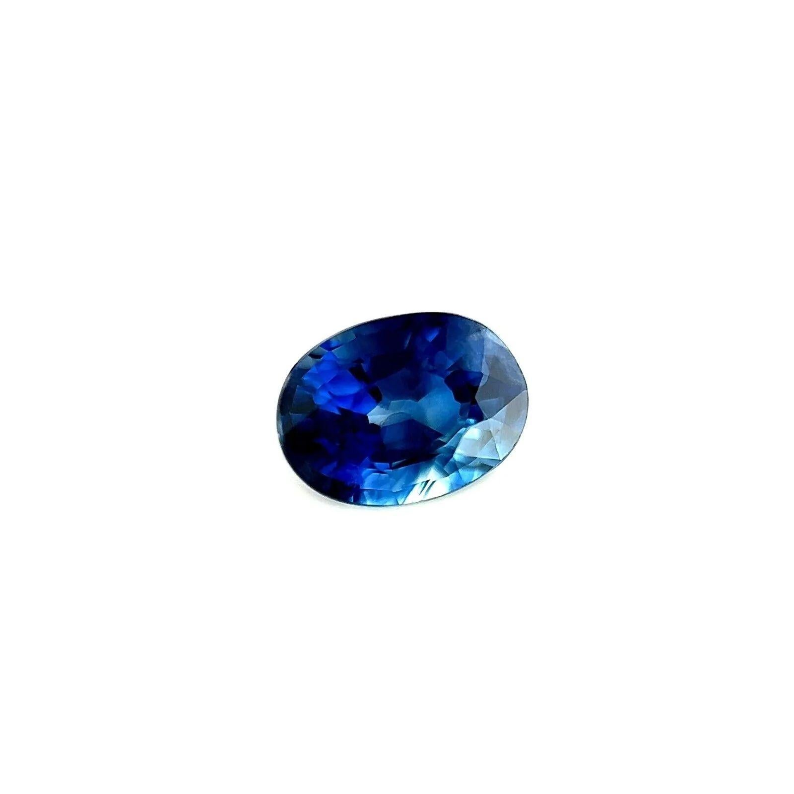 Fine 1.05ct Vivid Blue Oval Cut Sapphire Rare Thai Gemstone VVS In New Condition For Sale In Birmingham, GB
