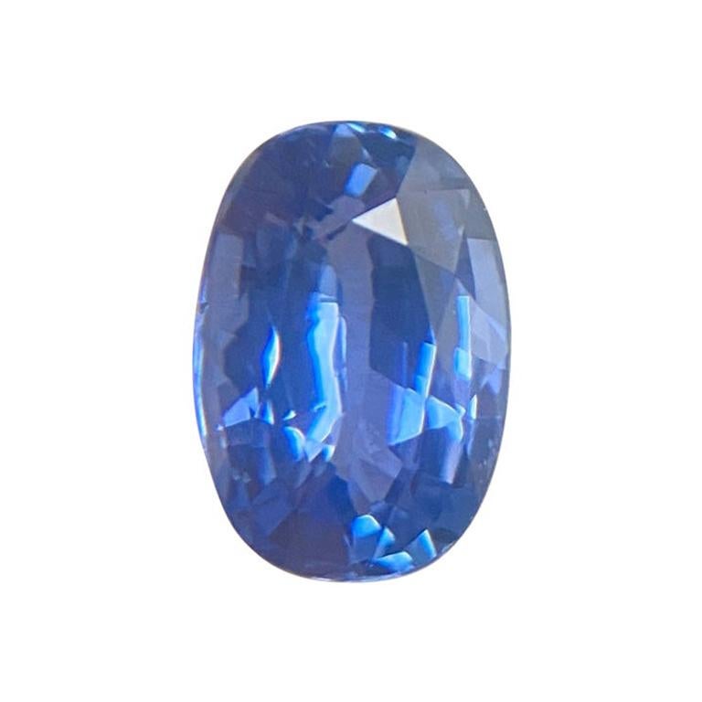 Fine 1.06 Carat Ceylon Vivid Blue Sapphire Oval Cut Sri Lanka Loose Gem