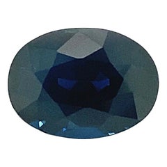 Fine 1.10ct Deep Blue Sapphire Oval Cut Rare Loose Gem