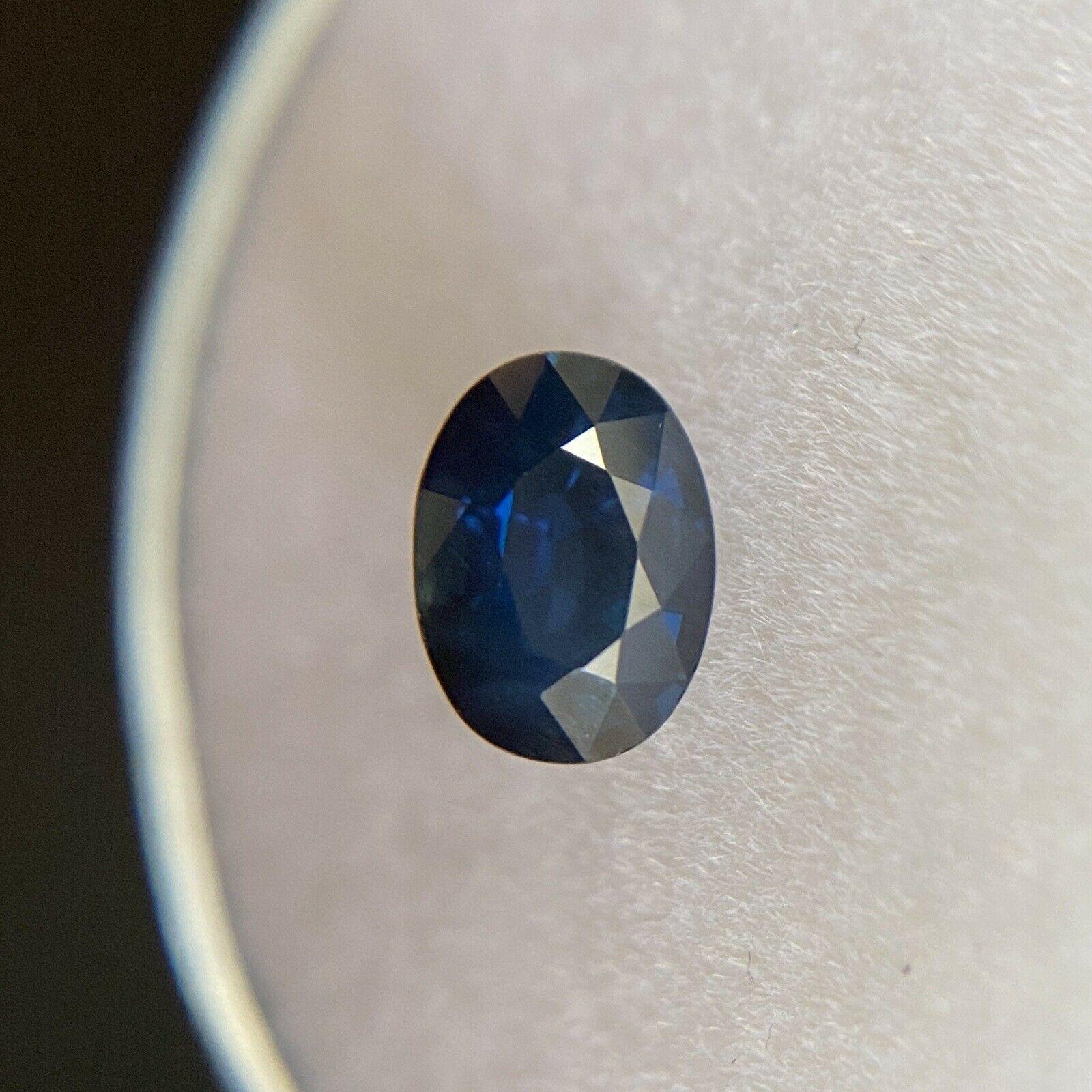 Fine 1.10ct Deep Blue Sapphire Oval Cut Rare Loose Gem 6.5 x 4.8mm

Fine Natural Deep Blue Sapphire Gemstone.
1.10 Carat stone with a beautiful and unique deep blue colour and very good clarity, a clean stone.
Also has an excellent cut and polish to