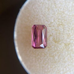 Fine 1.15ct Vivid Pink Rhodolite Garnet Fancy Emerald Octagon Cut