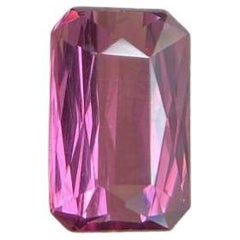 Fine 1.15ct Vivid Pink Rhodolite Garnet Fancy Emerald Octagon Cut