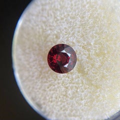 Fine 1.15ct Vivid Red Spessartine Garnet Round Diamond Cut Loose Gem