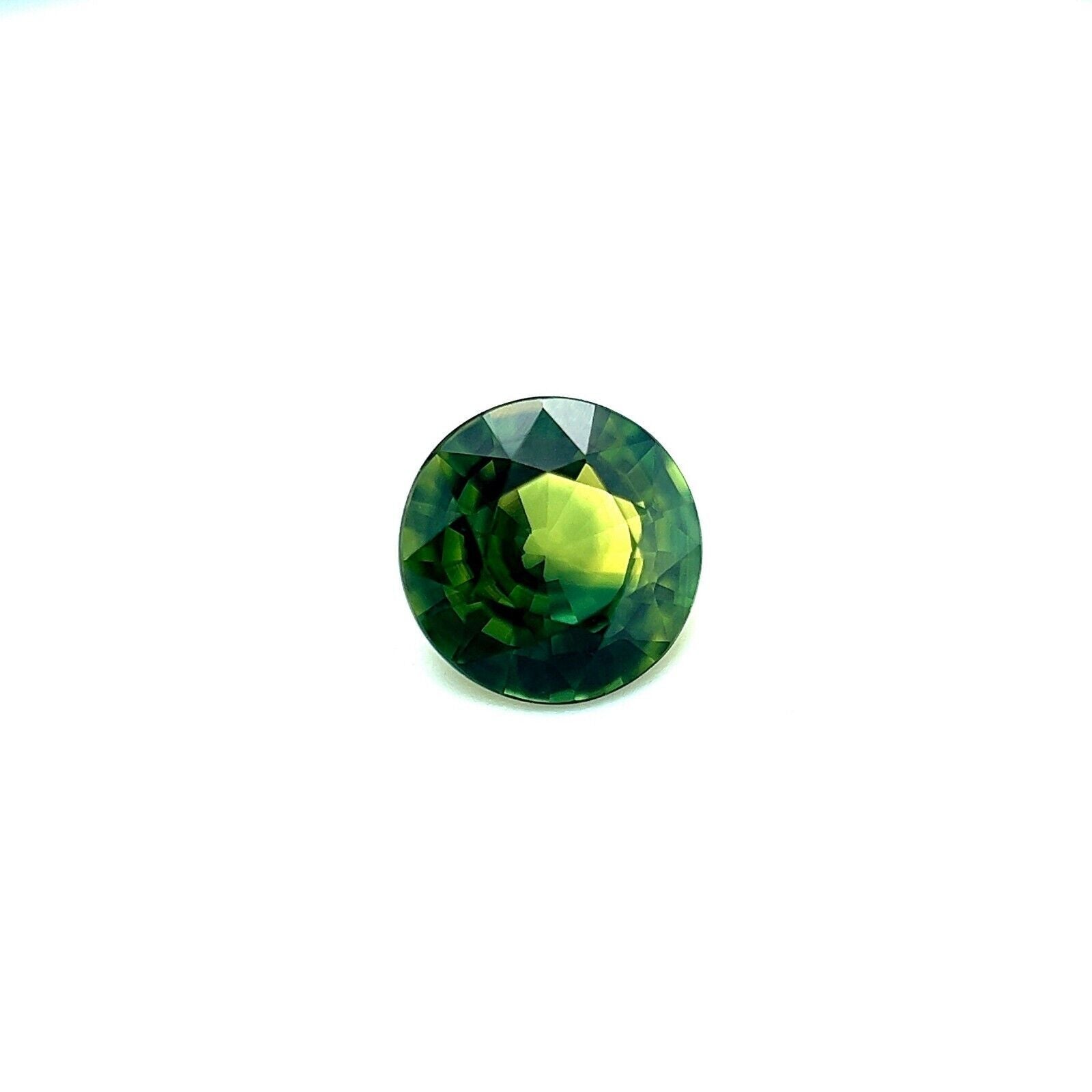 1,17 Karat australischer gelber, grüner Saphir im Rundschliff VVS 6.2 mm