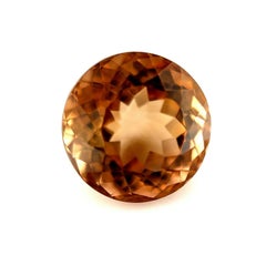 Fine Champagne Topaz 7.77ct Round Diamond Cut Loose Gemstone VVS