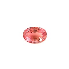 Fine 1.21ct Vivid Orange Pink Unheated Tourmaline Oval Cut Loose Gem