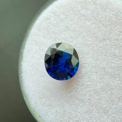 Fine 1.22ct Deep Blue Natural Ceylon Sapphire Oval Cut 6.9x6.4mm VS Loose Gem