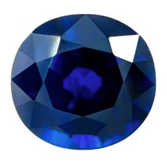 Fine 1.22ct Deep Blue Natural Ceylon Sapphire Oval Cut 6.9x6.4mm VS Loose Gem