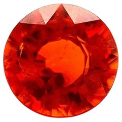 Fine 1.24ct Vivid Orange Spessartine Garnet Round Diamond Cut Loose Gem