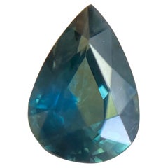 Fine 1.26ct Blue Green Teal Australian Sapphire Pear Teardrop Cut Gem