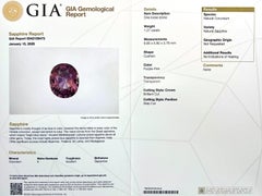 Fine 1.27ct GIA Certified Unheated Sapphire Purple Pink Cushion Cut Gem No Heat