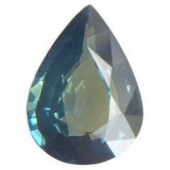 Fine 1.31ct Australian Green Blue Bi Colour Sapphire Pear Cut Rare Gem