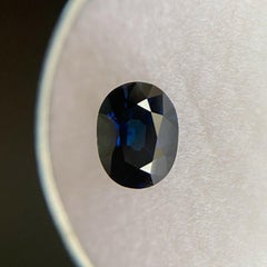 Fine 1.40ct Australian Blue Sapphire Oval Cut Rare Loose Gemstone