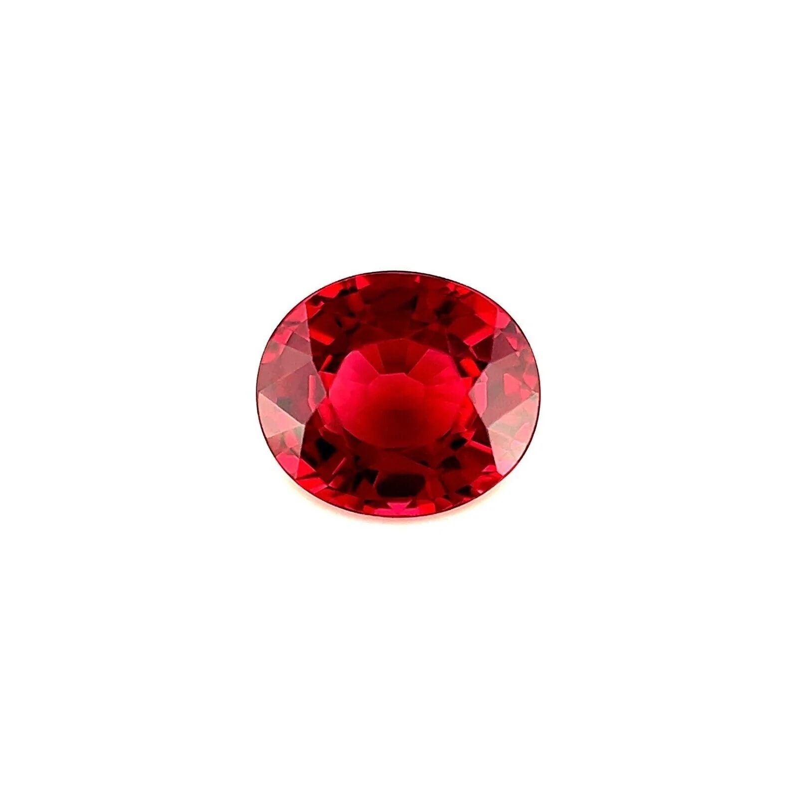 Fine pierre précieuse non sertie, grenat rhodolite rose vif taille ovale 1,51 carat, VVS
