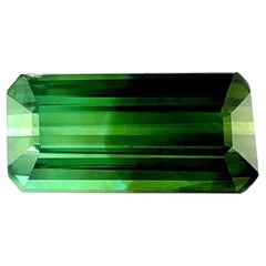 Fine 1.52ct Green Blue Bi Colour Tourmaline Emerald Cut Rare Gem VS