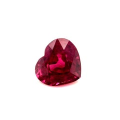 Fine 1.58ct Pinkish Purple Rhodolite Garnet Heart Cut Loose Gem